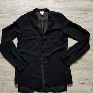 Dynamite | Black sheer blouse